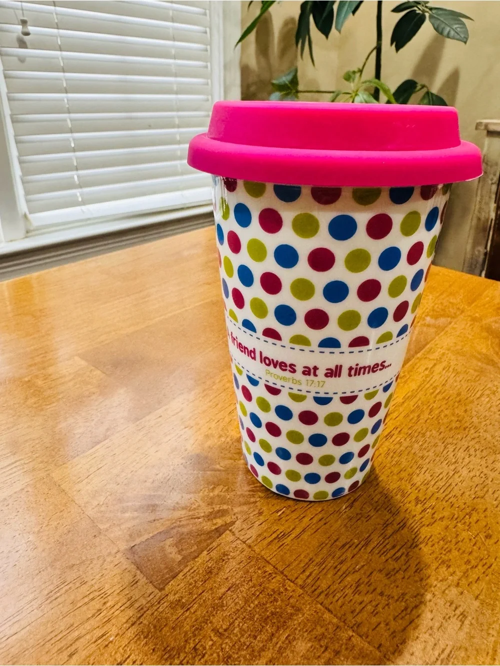 Bible Verse Ceramic Travel Coffee Cup by Haynes Besco Group